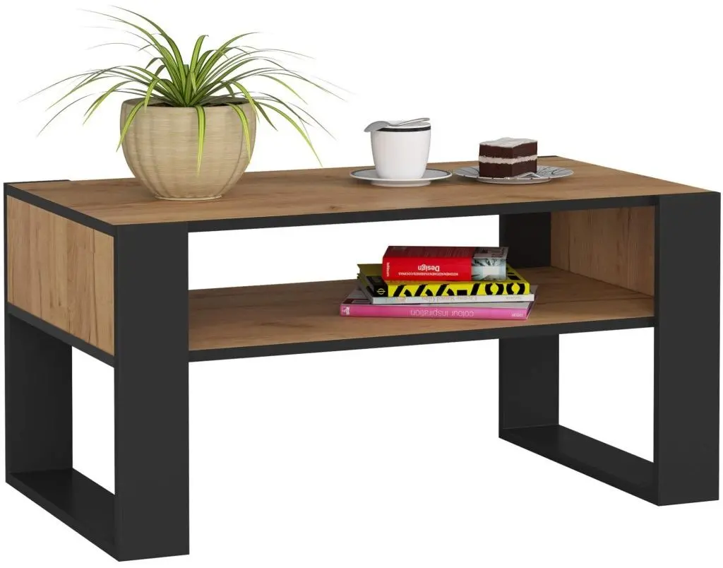 Журнальный столик Akord Domi 92 (Craft Oak Golden/Black)