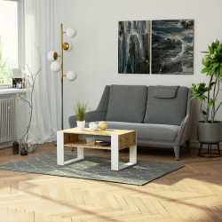 Masa pentru reviste Akord Domi 92cm (Artisan Oak/White) Thumb