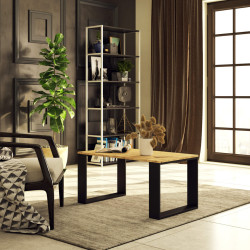 Журнальный столик Akord Nox (Artisan Oak/Black) Thumb