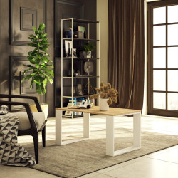 Журнальный столик Akord Nox (Sonoma Oak/White) Thumb