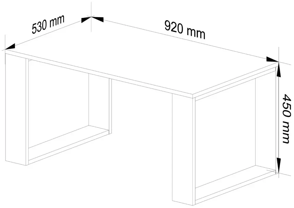 Журнальный столик Akord Nox (Sonoma Oak/White)