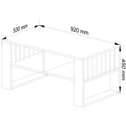 Журнальный столик Akord Rockford 92см (Sonoma Oak/Black) Thumb