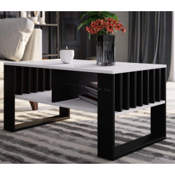 Журнальный столик Akord Rockford 92см (White/Black)