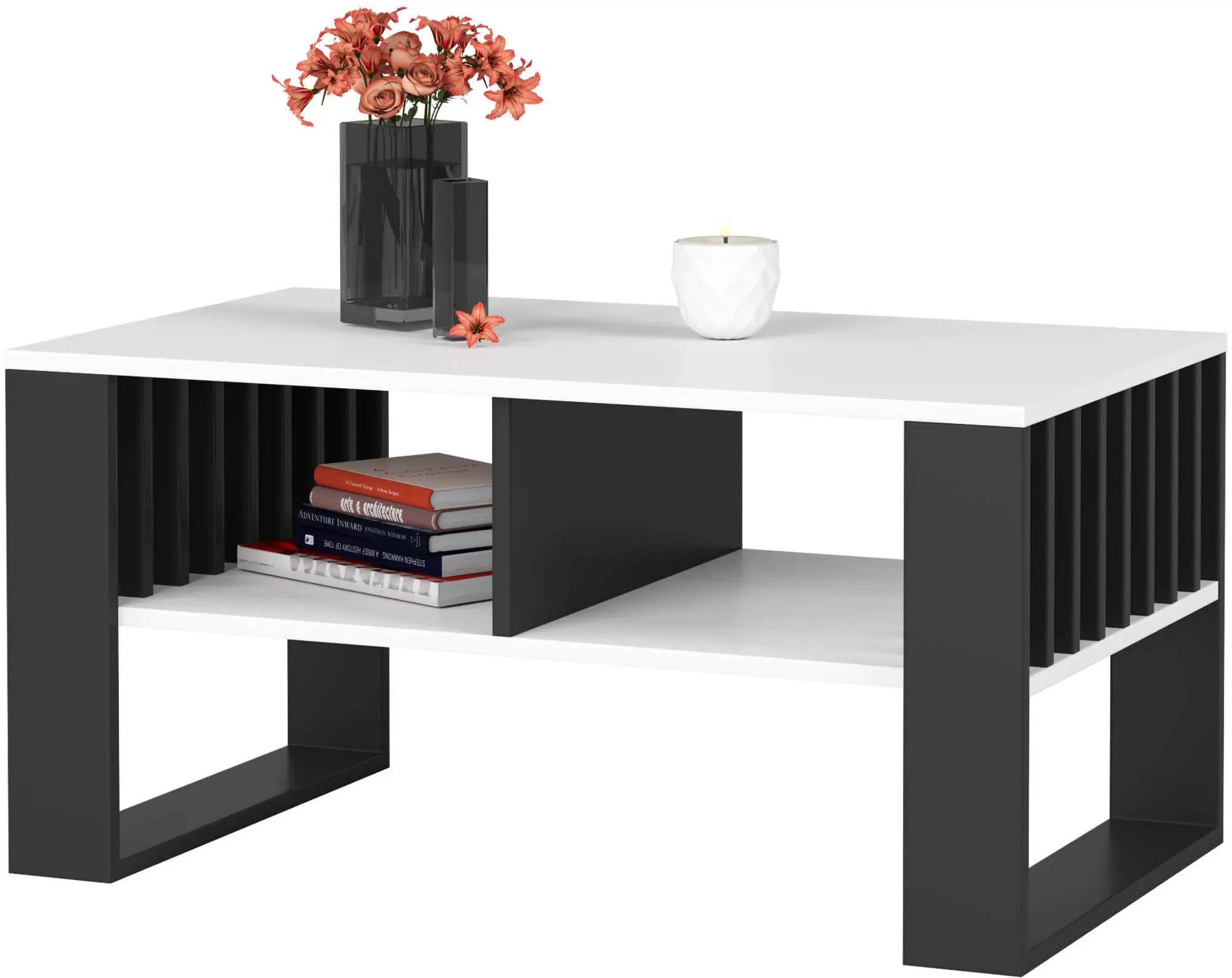 Masa pentru reviste Akord Rockford 92cm (White/Black) - 4