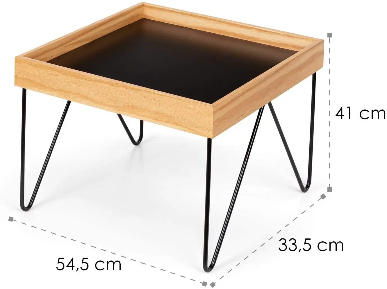 Журнальный столик Besoa Big Lyon (Black/Wood) - 4