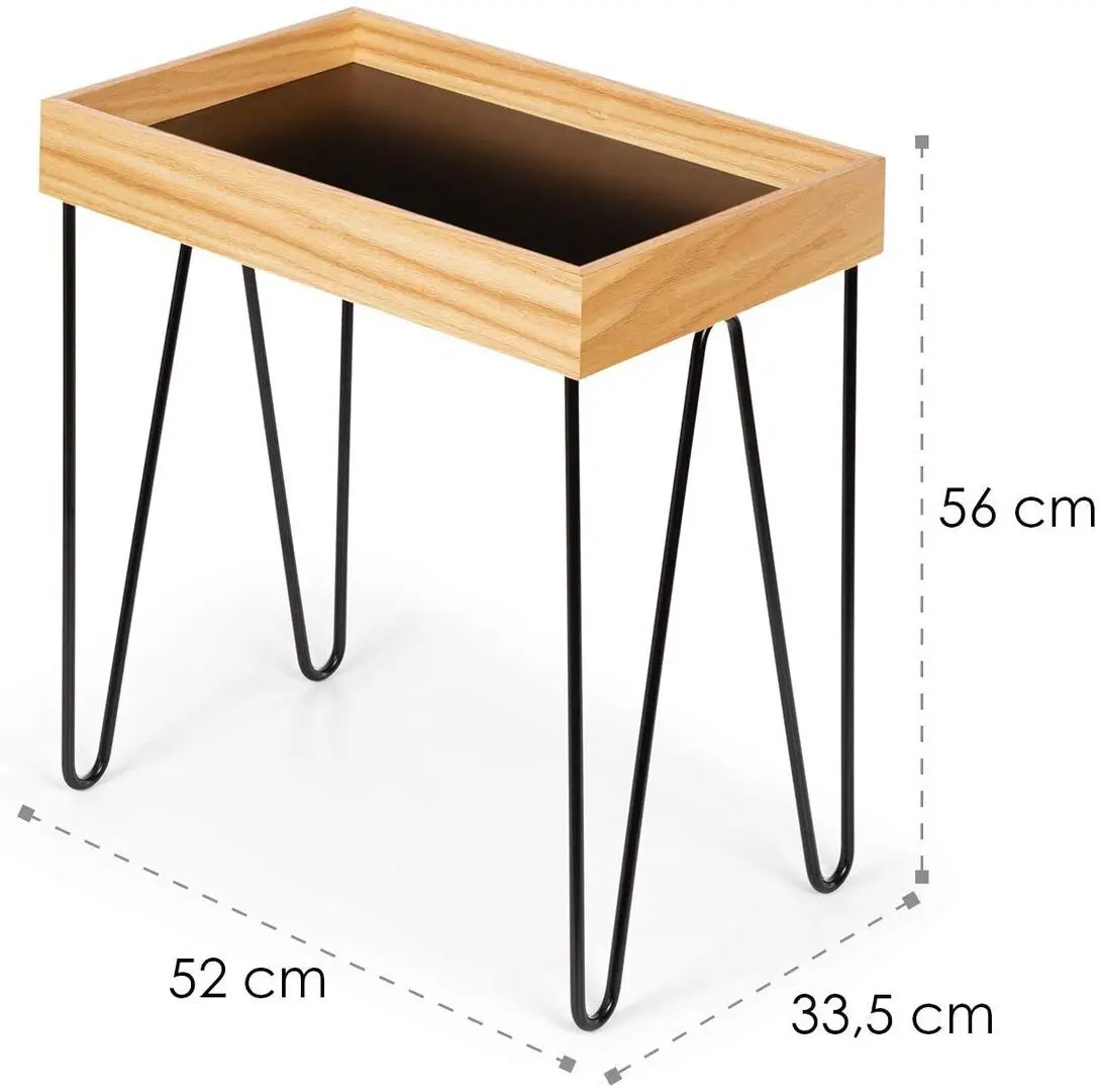 Masa pentru reviste Besoa Little Lyon (Black/Wood) - 4