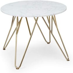 Журнальный столик Besoa Round Pearl (White/Golden)