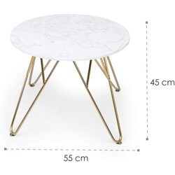 Журнальный столик Besoa Round Pearl (White/Golden) Thumb