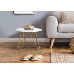 Журнальный столик Besoa Round Pearl (White/Golden) Thumb