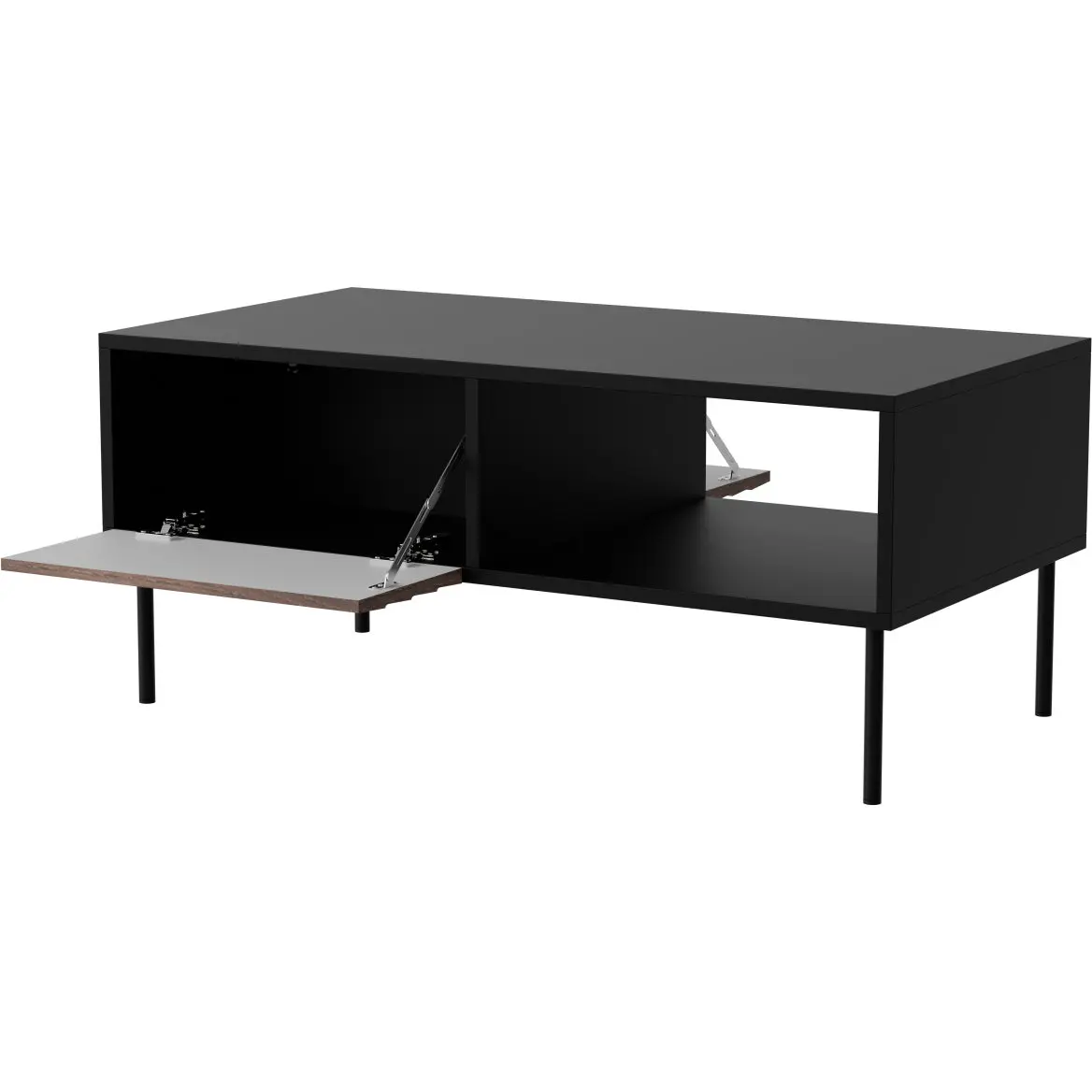Masuta cafea Cama Cortina (Black/Walnut) - 3