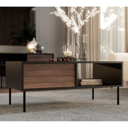 Журнальный столик Cama Cortina (Black/Walnut)