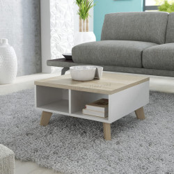 Masuta cafea Cama Lotta 60 (White/Sonoma Oak)