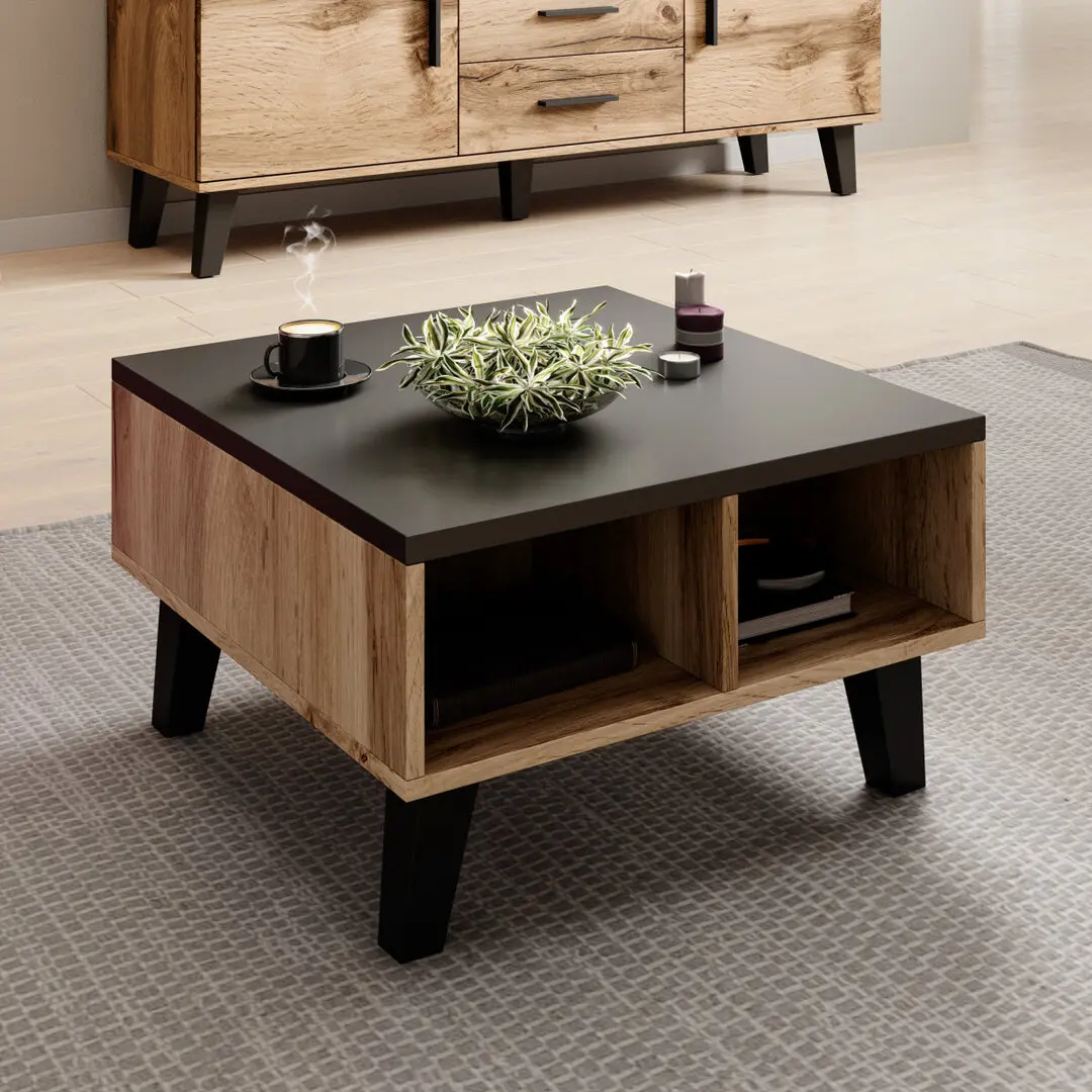 Журнальный столик Cama Lotta 60 (Wotan Oak/Black)