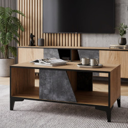 Журнальный столик Cama OVO (Oak/Dark Concrete)