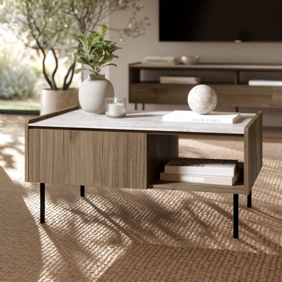 Журнальный столик Cama Royal (Walnut Royal/Travertine)