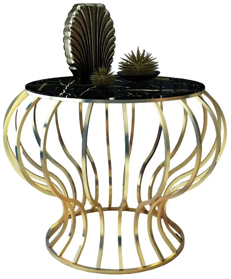 Журнальный столик Casa Moora ID03 (Black Marble/Gold)