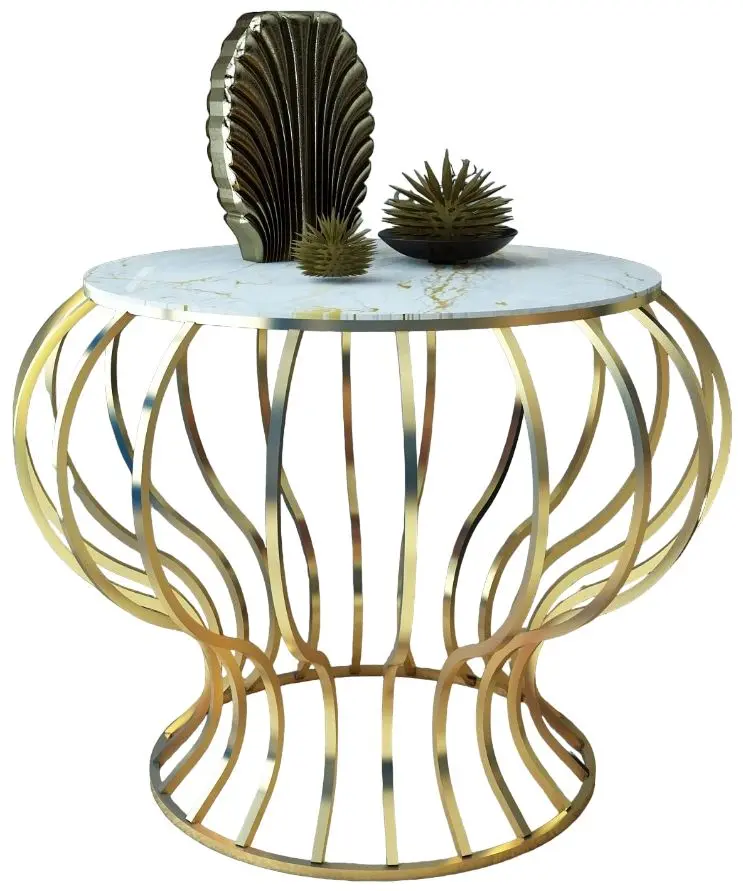 Журнальный столик Casa Moora ID09 (White Marble/Gold)