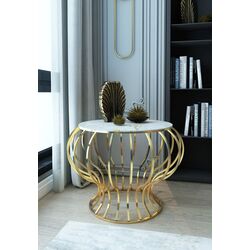 Журнальный столик Casa Moora ID09 (White Marble/Gold) Thumb