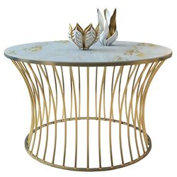 Журнальный столик Casa Moora IDM30 (White Marble/Gold) Thumb