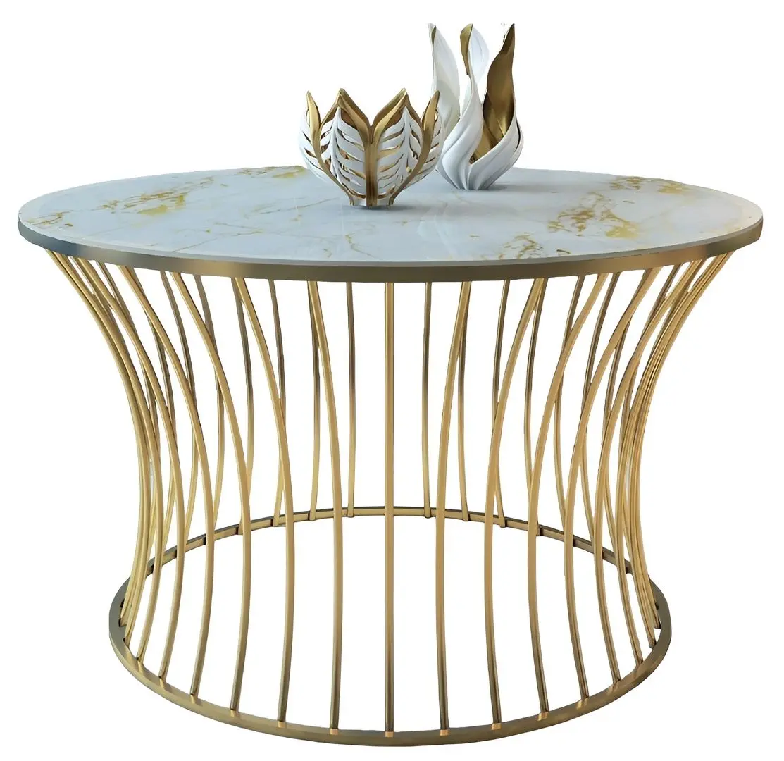 Журнальный столик Casa Moora IDM30 (White Marble/Gold)