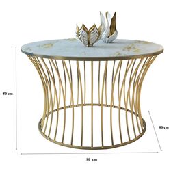 Журнальный столик Casa Moora IDM30 (White Marble/Gold) Thumb