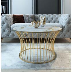 Журнальный столик Casa Moora IDM30 (White Marble/Gold)