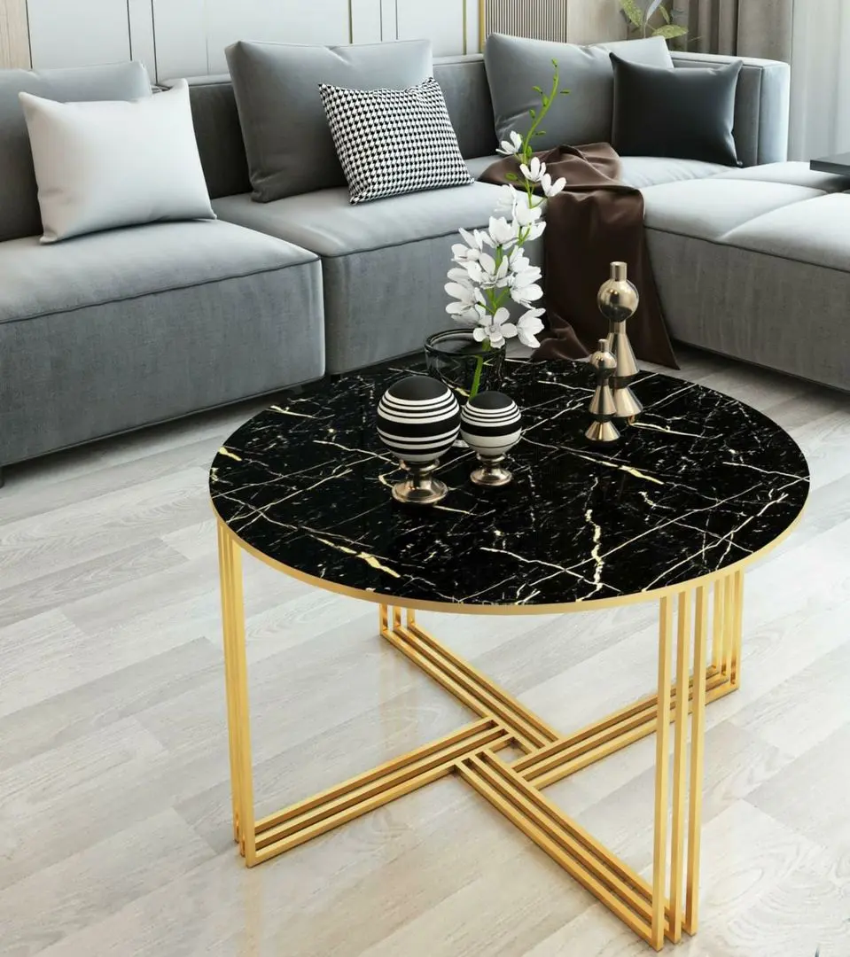 Журнальный столик Casa Moora IDM31 (Black Marble/Gold)