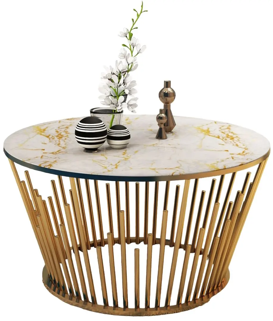 Журнальный столик Casa Moora IDM33 (White Marble/Gold)