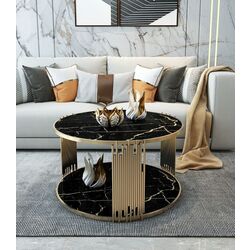 Журнальный столик Casa Moora IDMS16 (Black Marble/Gold)