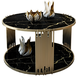 Журнальный столик Casa Moora IDMS16 (Black Marble/Gold) Thumb