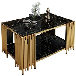 Masa pentru reviste Casa Moora IDRMC1 (Black Marble/Gold) Thumb