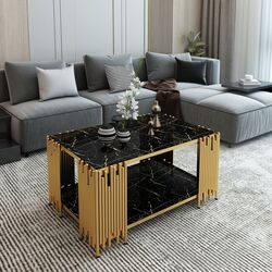 Журнальный столик Casa Moora IDRMC1 (Black Marble/Gold)