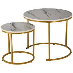 Set masute pentru reviste Chomik FAT1459 (White Marble/Gold) Thumb