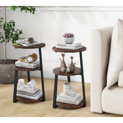 Set mese pentru reviste Costway HV10571CF-2 (Rustic Brown/Black)
