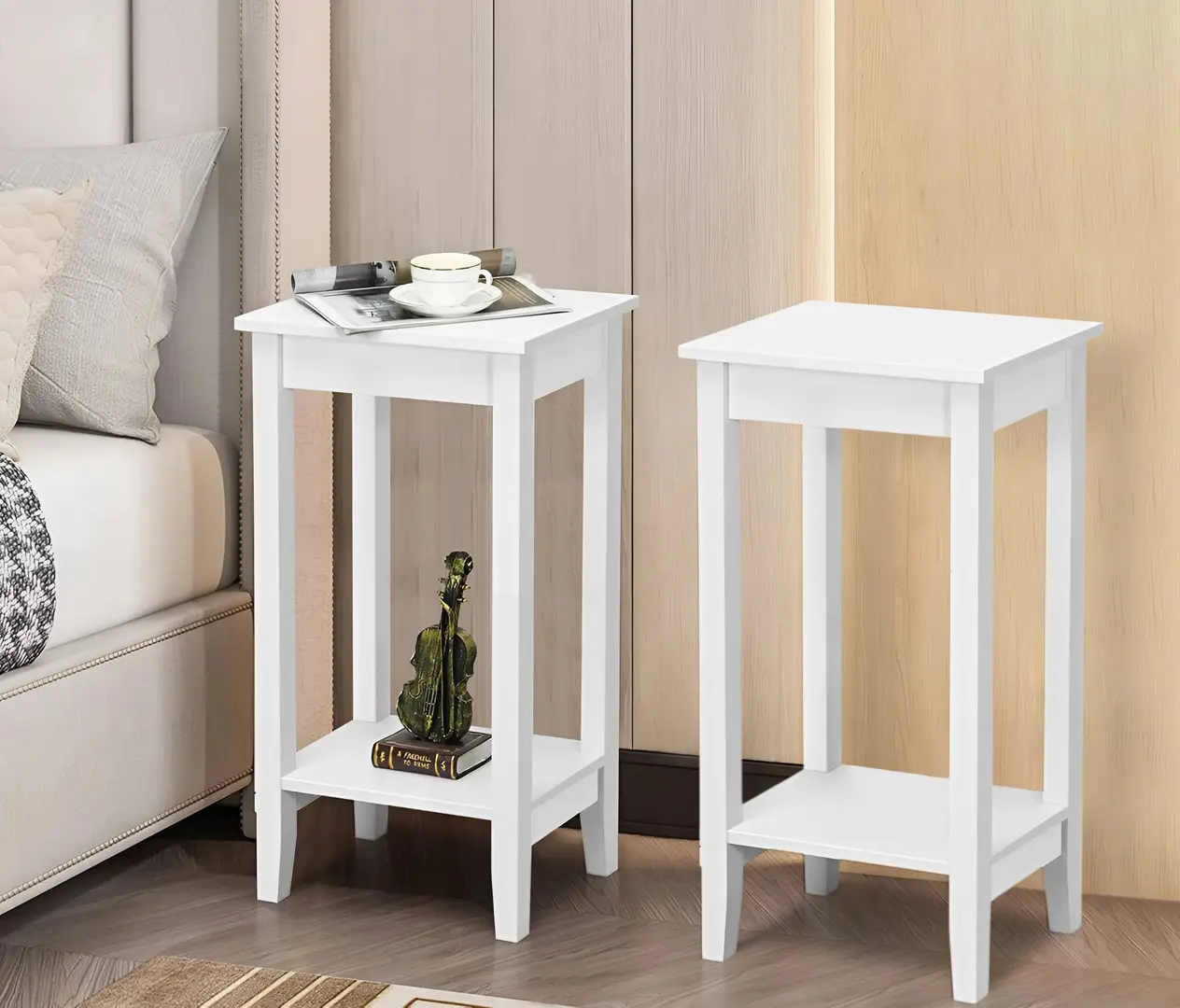 Set mese pentru reviste Costway HW66237WH-2 (White)