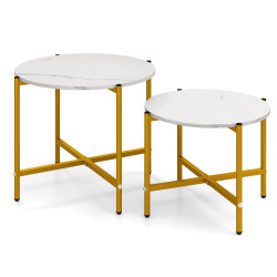 Set mese de cafea Costway JV12114WH (White/Gold) Thumb