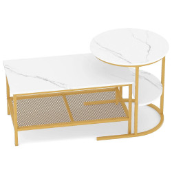 Set mese de cafea Costway JV13194BS (White/Gold) Thumb