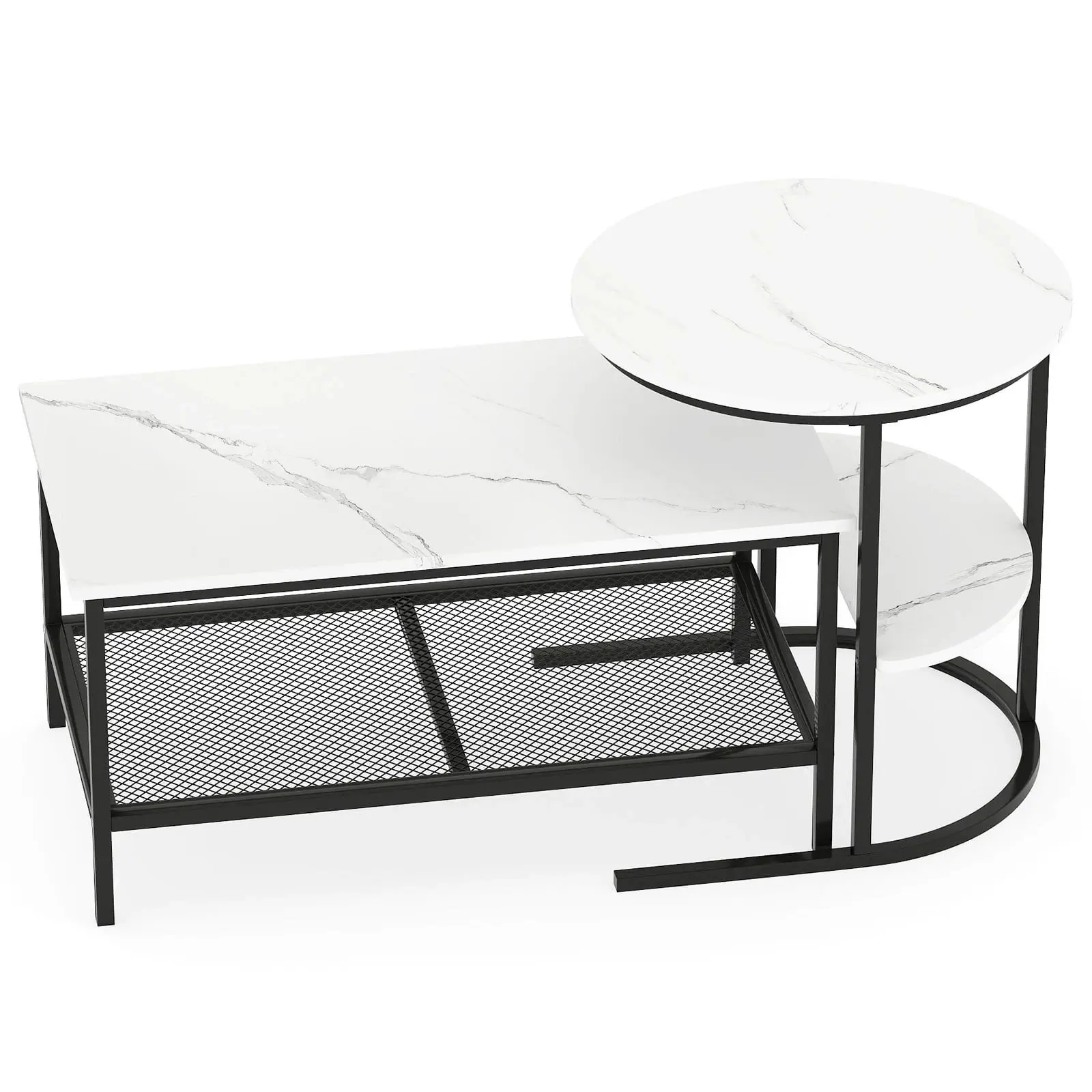 Set mese de cafea Costway JV13194WH (White) - 2