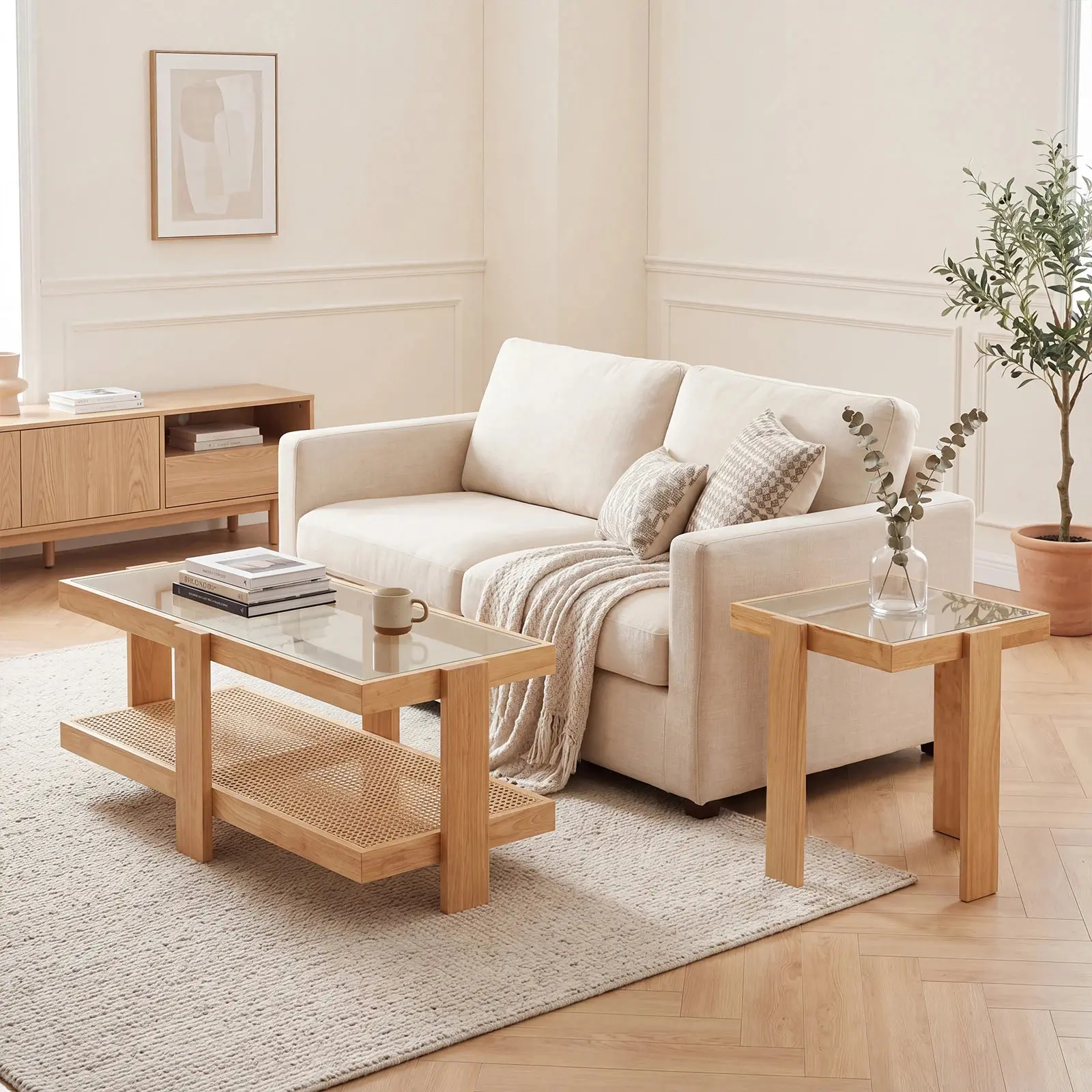 Set mese de cafea Costway JV13656NA (Natural) - 4