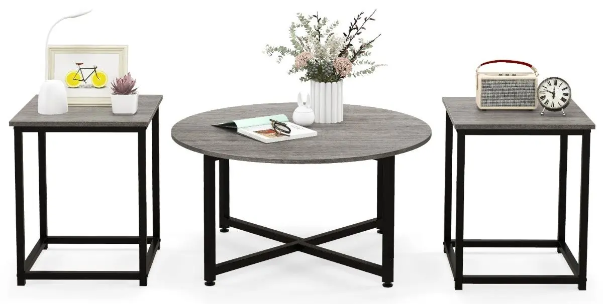 Set mese pentru reviste Costway JV11013GR (Grey)