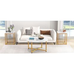 Set mese pentru reviste Costway JV11013WH (White/Gold) Thumb