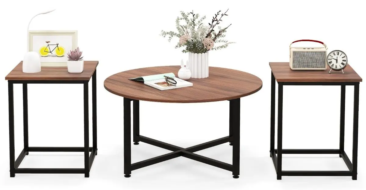 Set mese pentru reviste Costway JV11013WT (Walnut)