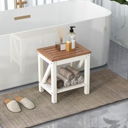 Masa pentru reviste Costway BA7863CF (Brown/White) Thumb