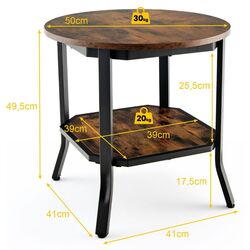 Masa pentru reviste Costway HV10165CF (Brown) Thumb