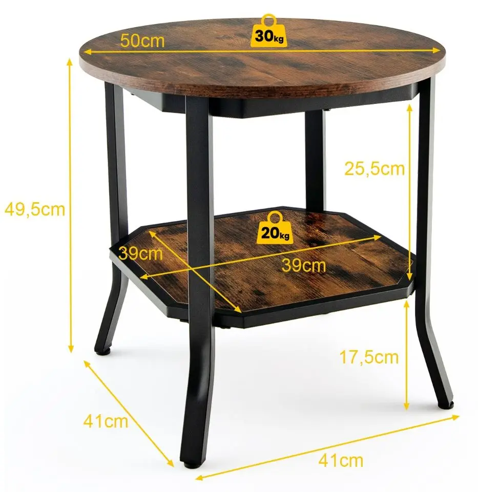 Masa pentru reviste Costway HV10165CF (Brown)