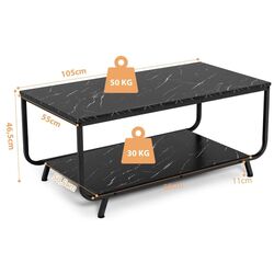 Masa pentru reviste Costway HV10459BK (Black) Thumb