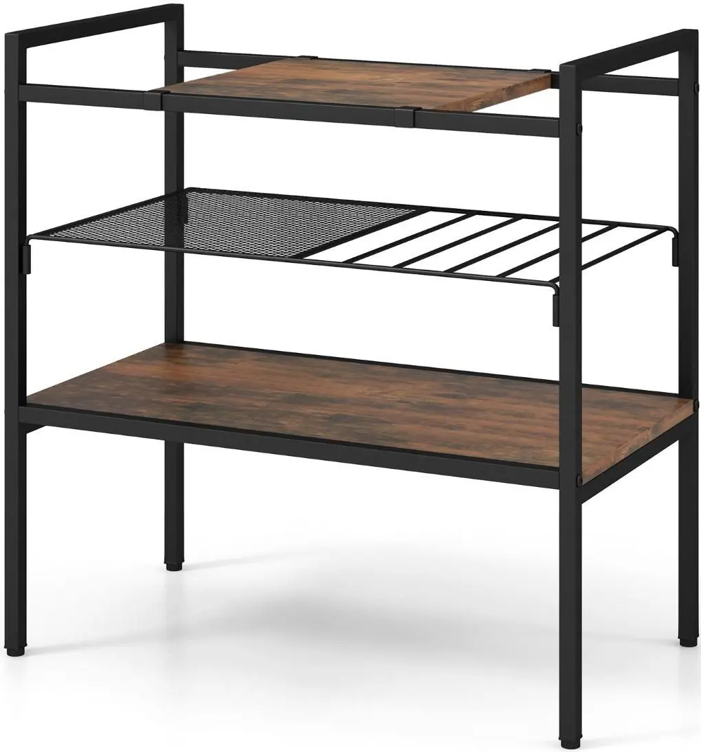 Masa pentru reviste Costway HV10460CF (Rustic Brown/Black)