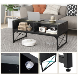 Журнальный столик Costway HV10527DK (Black) Thumb