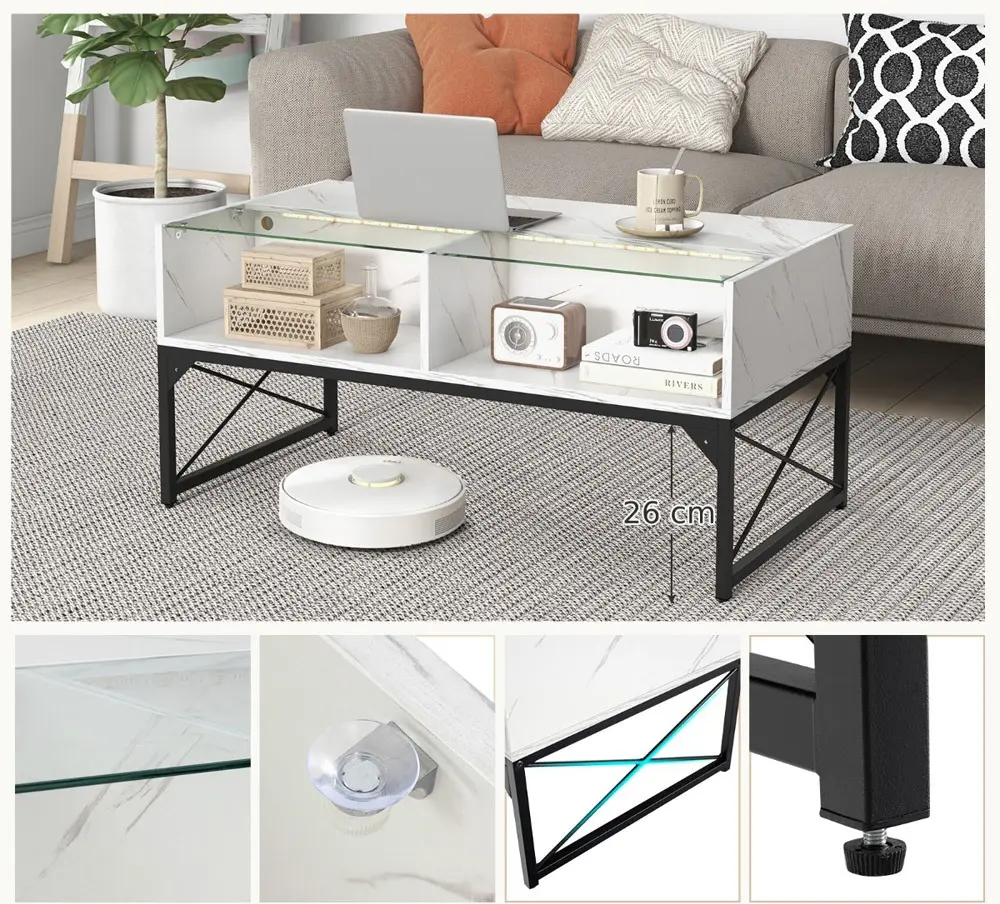 Masa pentru reviste Costway HV10527WH (White)