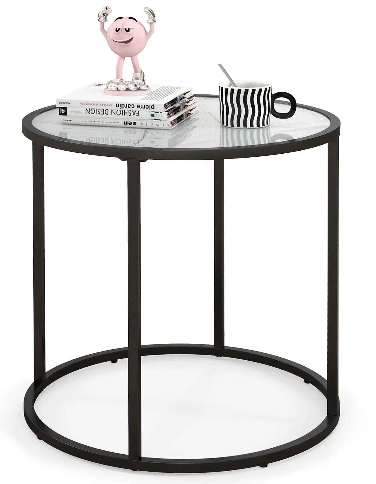 Masa pentru reviste Costway HV10529WH (White/Black)